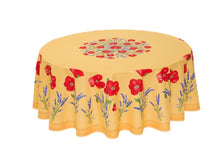 Charger l'image dans la galerie, Nappe ronde coquelicot lavande