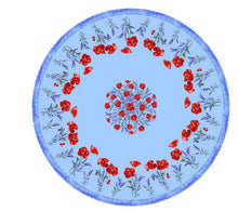Charger l'image dans la galerie, Nappe ronde coquelicot lavande