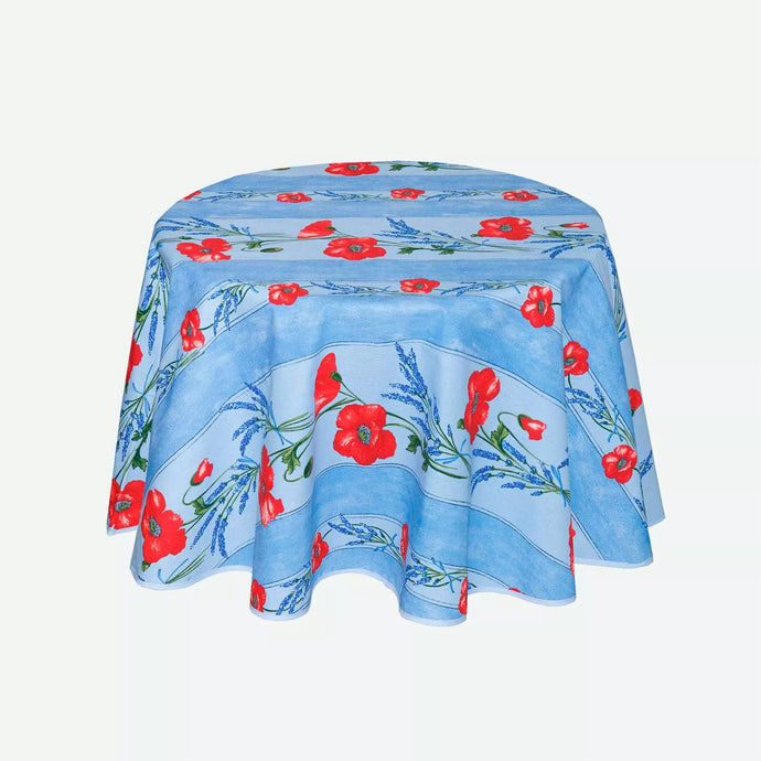 Nappe ronde coquelicot lavande