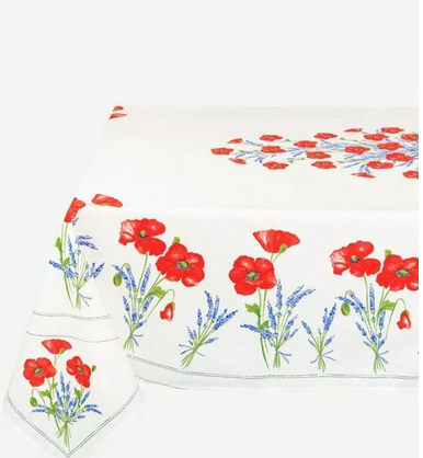 Nappe coquelicot lavande