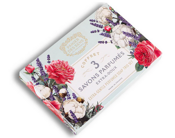 Coffret 3 savons parfumés-extra doux