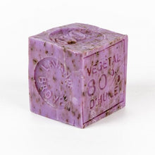 Charger l&#39;image dans la galerie, Cube de savon de Marseille - Fleurs de lavande broyées
