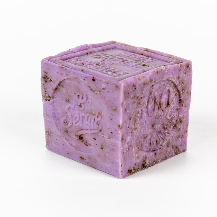 Cube de savon de Marseille - Fleurs de lavande broyées